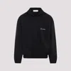 Fear Of God Jet Black Sporty Nylon Half Zip Sweatshirt In Black