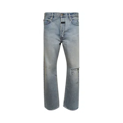 Pre-owned Fear Of God Straight 5 Pocket Jean 'light Indigo' | Blue | Men's Size 30