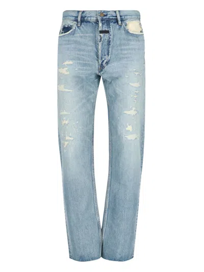 Fear Of God Straight Jeans In Blue
