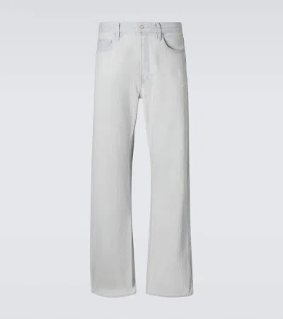 Fear Of God Bleach-wash Straight-leg Jeans In Blue