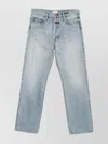 Fear Of God Straight Leg Denim Trousers With Belt Loops In Blue