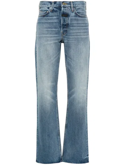 Fear Of God Relaxed Straight Leg Denim Trousers In Blue