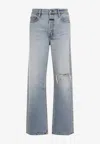 Fear Of God Straight Leg Trousers With Pockets And Loops In Blue