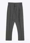 Fear Of God Gray Cotton And Wool Trousers