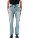 Fear Of God Repaired Classic Jeans With Vintage Hand-distressing In Repaird Indigo 2