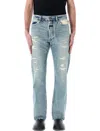 Fear Of God Repaired Classic Jeans With Vintage Hand-distressing In Repaird Indigo 2