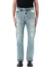 Fear Of God Repaired Classic Jeans With Vintage Hand-distressing In Repaird Indigo 2