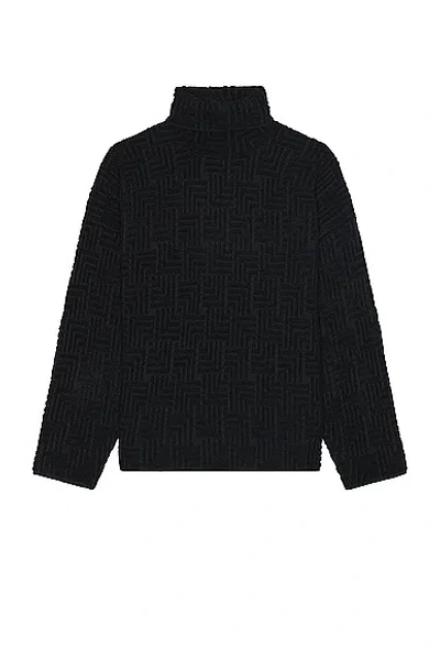 Fear Of God Straight Neck Relaxed Sweater In Black