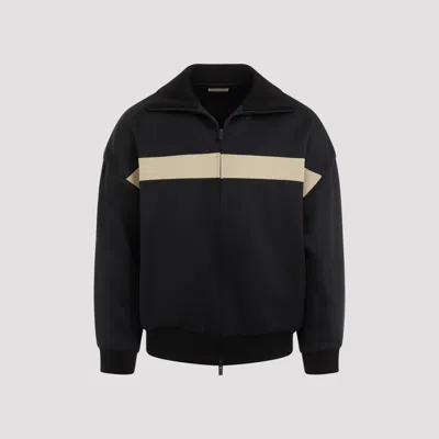Fear Of God Stripe Zip-up Jacket In Black
