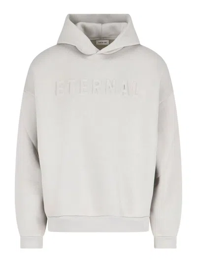 Fear Of God Hooded Sweatshirt In Gray