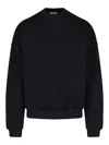 Fear Of God Black Crewneck Sweater With Tonal Logo Lettering Embroidery On The Front In Black