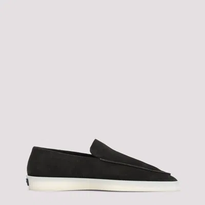Fear Of God Suede Loafers With Rubber Sole And Round Toe In Black