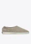 Fear Of God Beige Mules With Logo Patch On The Back And Elasticized Heel In Suede Man In Beige