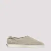 Fear Of God Beige Mules With Logo Patch On The Back And Elasticized Heel In Suede Man In Sesame