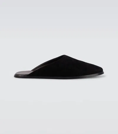 Fear Of God Suede Mules In Black