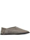 Fear Of God Suede Pointed Loafers In Gray