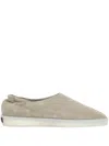 Fear Of God Beige Mules With Logo Patch On The Back And Elasticized Heel In Suede Man In Neutrals