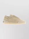 Fear Of God Suede Sneakers With Rubber Sole And Round Toe In Neutral