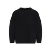 Fear Of God Black Crewneck Sweater With Tonal Logo Lettering Embroidery On The Front In Black
