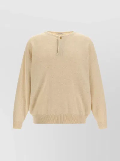 FEAR OF GOD SWEATER KEYHOLE NECKLINE BUTTON DETAIL