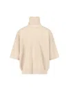 Fear Of God Turtleneck Sweater In Beige Virgin Wool Dropped Shoulders