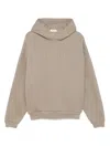 Fear Of God Oversized Hooded Sweatshirt With Ribbed Finish In Brown