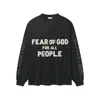 Fear Of God Graphic Print Crew Neck Short Sleeve T-shirt In Black