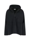 Fear Of God Merino Polo Hoodie Knitwear Black In Black
