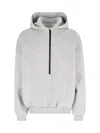 Fear Of God Grey Oversized Zipped Hoodie In Gray