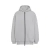 Fear Of God Relaxed Fit Grey Sweatshirt With Zip-up Front In Gray