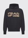 Fear Of God Hooded Knitwear With Ribbed Cuffs And Hem In Black