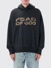Fear Of God Hooded Knitwear With Ribbed Cuffs And Hem In Blue
