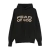 Fear Of God Hooded Knitwear With Ribbed Cuffs And Hem In Black