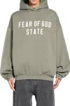Fear Of God Hooded Sweatshirt With Relaxed Fit And Statement Text In Black