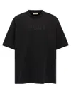 Fear Of God Eternal Black Crewneck T-shirt With Tonal Embroidery On The Front And Logo Patch On The Rear In Cott In Black
