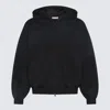Fear Of God Black Hoodie With Zip Closure And Eternal Writing On The Back In Black