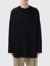 Fear Of God Ribbed Collar Crew Neck T-shirt With Long Sleeves In Black
