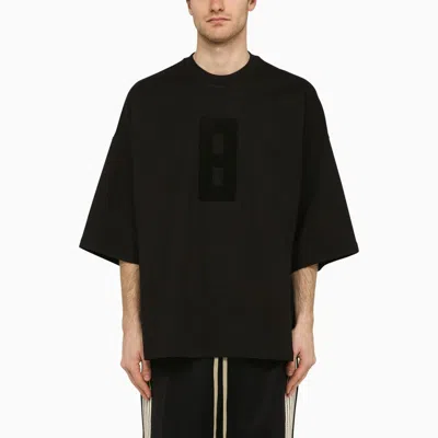 FEAR OF GOD FEAR OF GOD T-SHIRT WITH BLACK MILAN 8 EMBROIDERY MEN