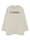 Fear Of God Eternal Oversized Logo-flocked Cotton-jersey T-shirt