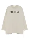 Fear Of God Eternal Oversized Logo-flocked Cotton-jersey T-shirt