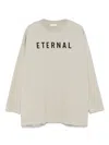 Fear Of God Eternal Oversized Logo-flocked Cotton-jersey T-shirt