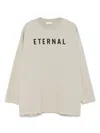 Fear Of God Eternal Oversized Logo-flocked Cotton-jersey T-shirt