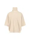 Fear Of God Turtleneck Sweater In Beige Virgin Wool Dropped Shoulders In Neutral