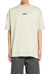 Fear Of God Long-sleeved T-shirt With Ribbed Crew Neck And Signature Logos In Sand
