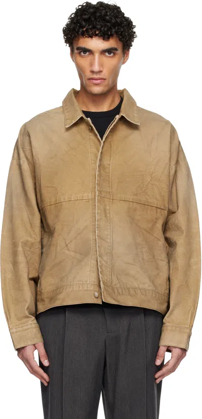 Fear Of God Tan Canvas Utility Jacket In Brown