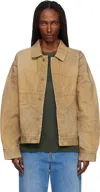 Fear Of God Tan Canvas Utility Jacket In Brown