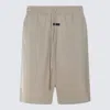 Fear Of God Logo-tag Wool Shorts In Brown