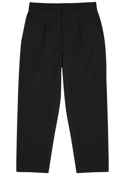 Fear Of God Tapered Wool-blend Trousers In Black