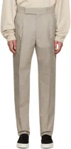 Fear Of God Taupe Tapered Trousers In Dove Grey