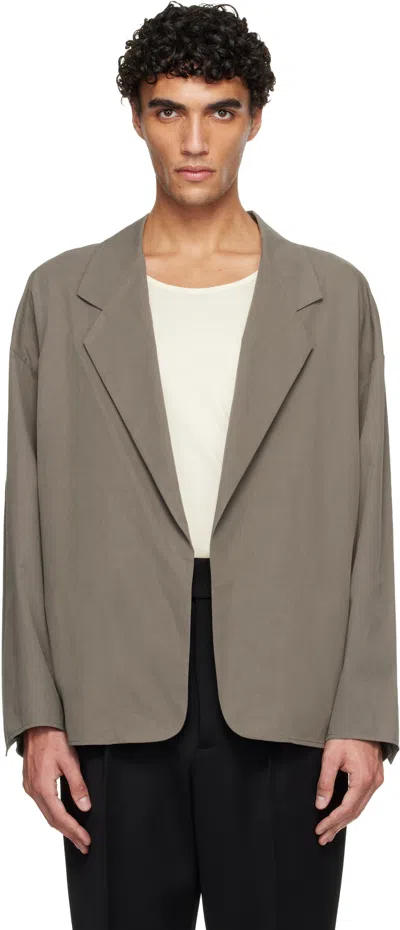 Fear Of God Taupe Unlined California Blazer In Gray
